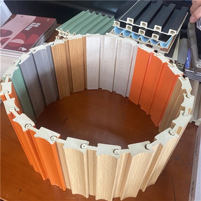 Circle Column Curved Bendable Wood Wall Panels Cladding