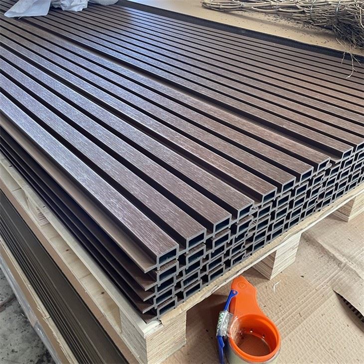 Exterior Wall Cladding WPC Wall Panel Outdoor WPC SLAT PANEL factory