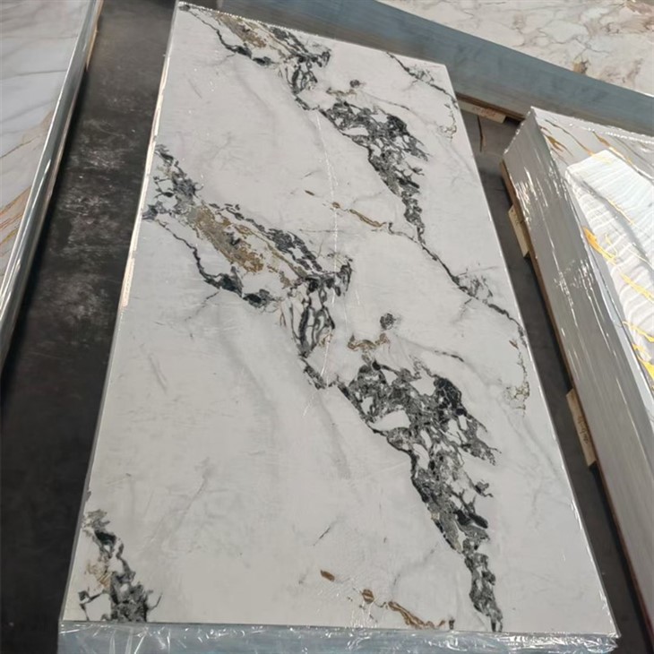 High Glossy UV Marble Sheets For TV Background Pvc Marble Panel Flexible Artificial UV Marble Sheets suppliers