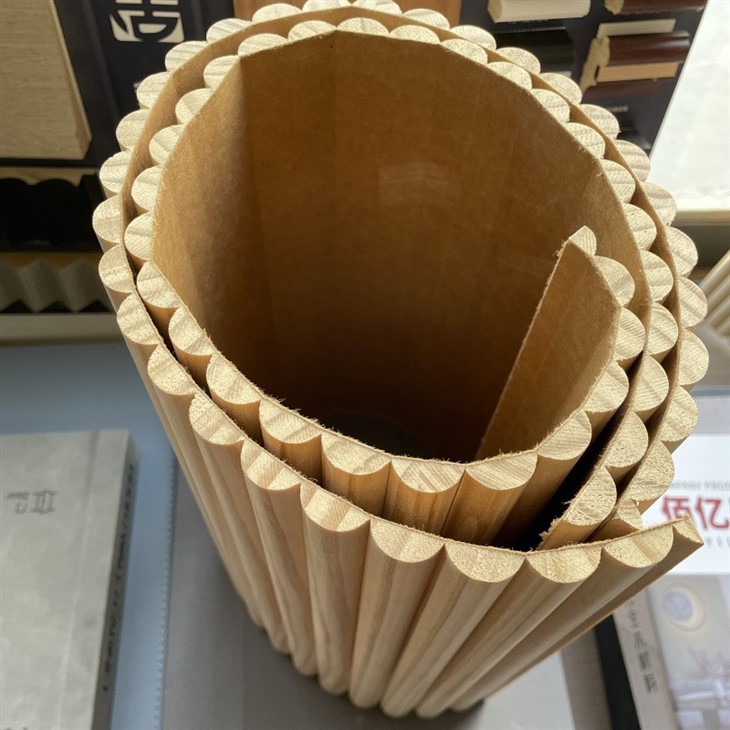 Ribbed MDF Tambour Half Round Wall Panel Roll Flexible Curved Furniture Board Solid Wood Bendable Wall Paneling best
