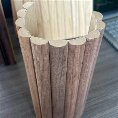 MDF Wood Veneers Curved Wall Panels Walnut Wall Claddings Home Decor