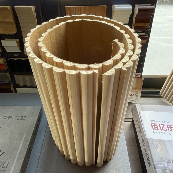 Wholesale Flexible Curved Fluted Wall Panel Furniture Bendable Board Solid Wood Bendable Wall Paneling
