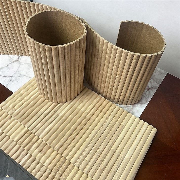 Wholesale Flexible Curved Fluted Wall Panel Furniture Bendable Board Solid Wood Bendable Wall Paneling high quality